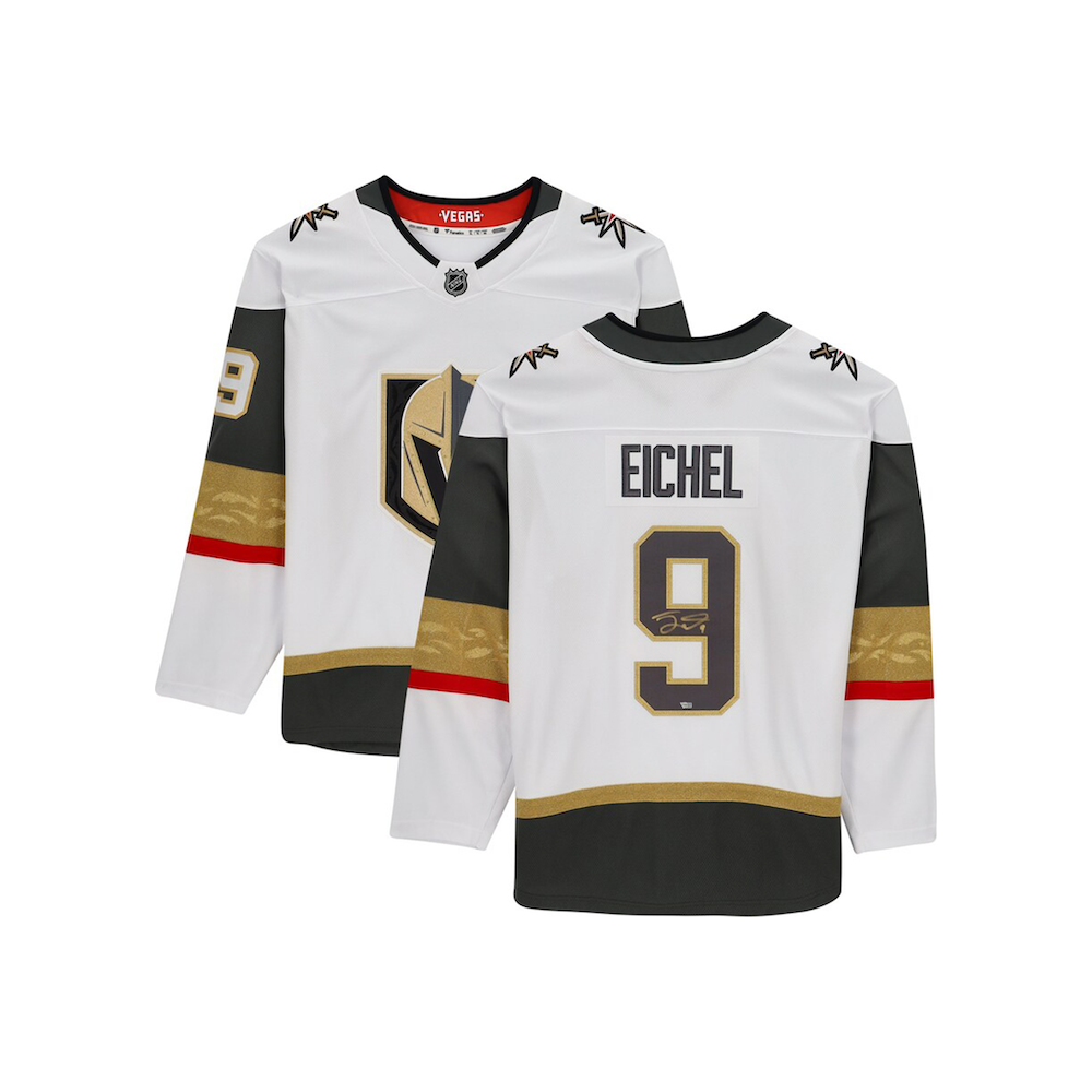 JACK EICHEL Autographed Las Vegas Golden Knights White Breakaway Jersey FANATICS