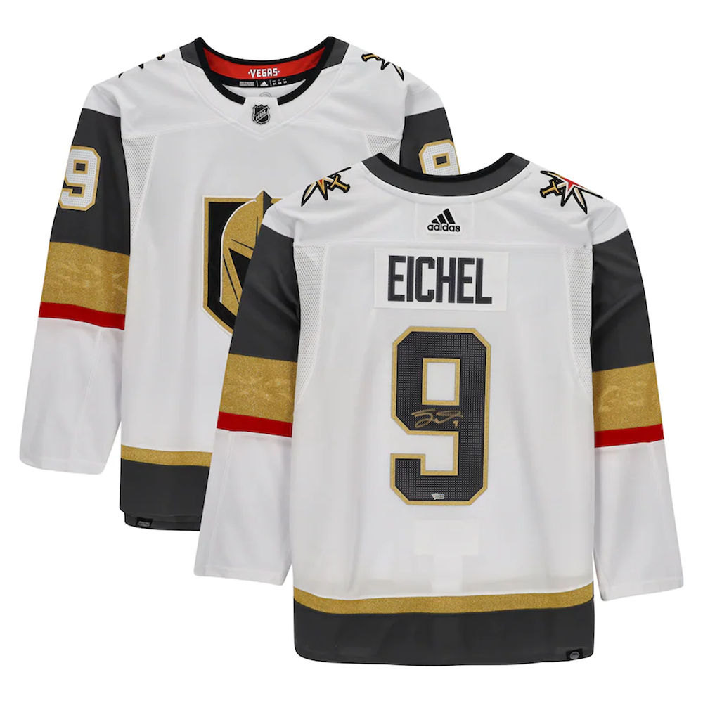 JACK EICHEL Autographed Las Vegas Golden Knights Authentic White Jersey FANATICS