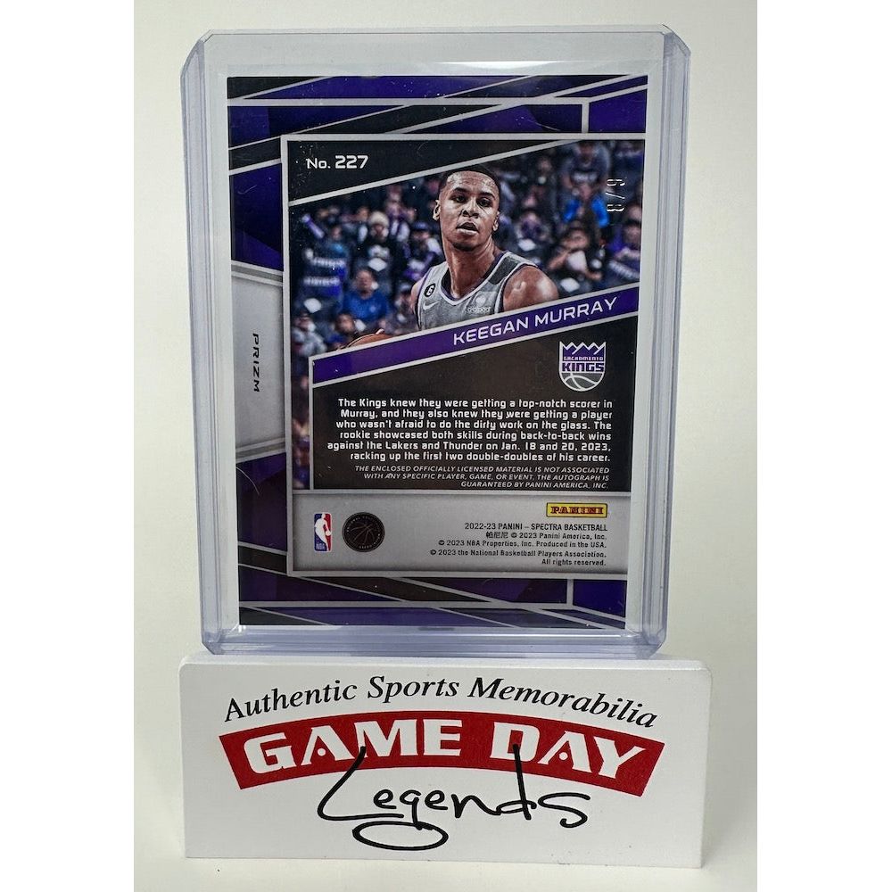 Keegan Murray Kings 2022-23 Panini Spectra RC RPA Patch Auto Card LE 6/8