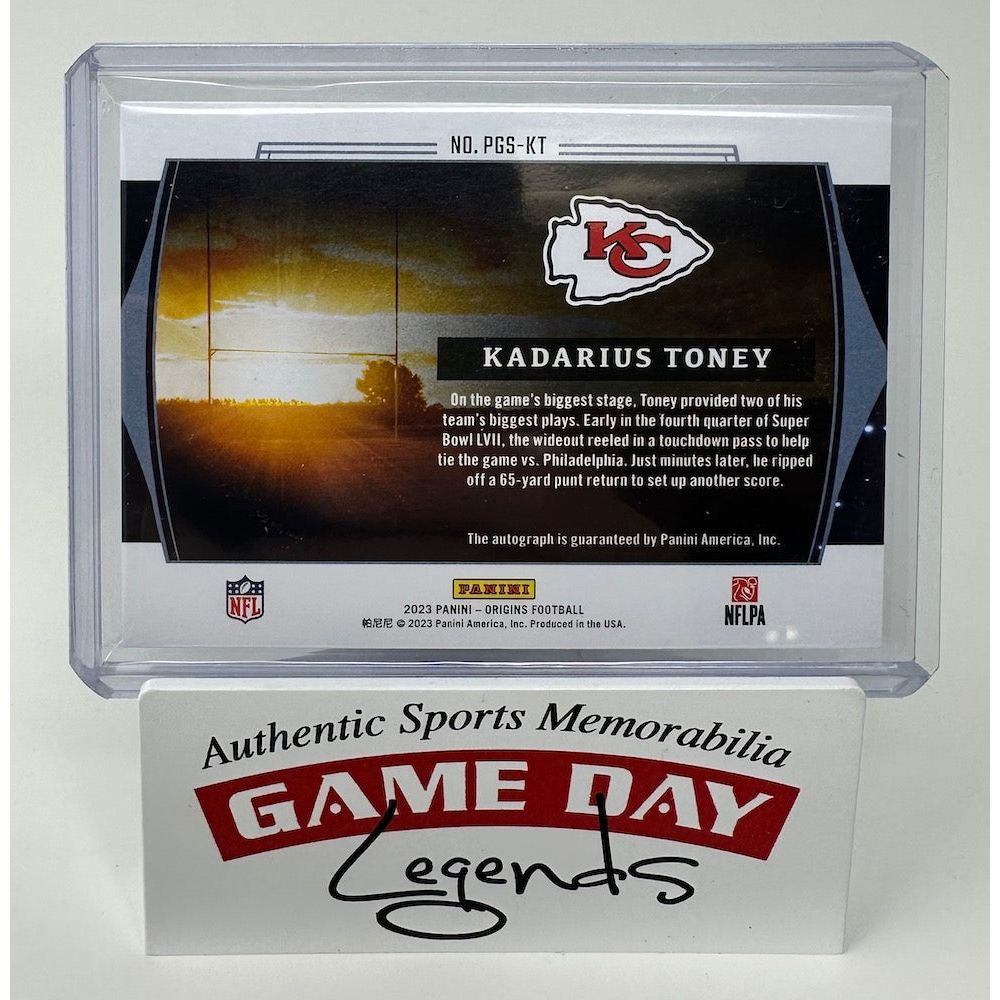 Kadarius Toney Chiefs 1 of 1 Panini Proving Ground Auto Trading Card LE 1/1
