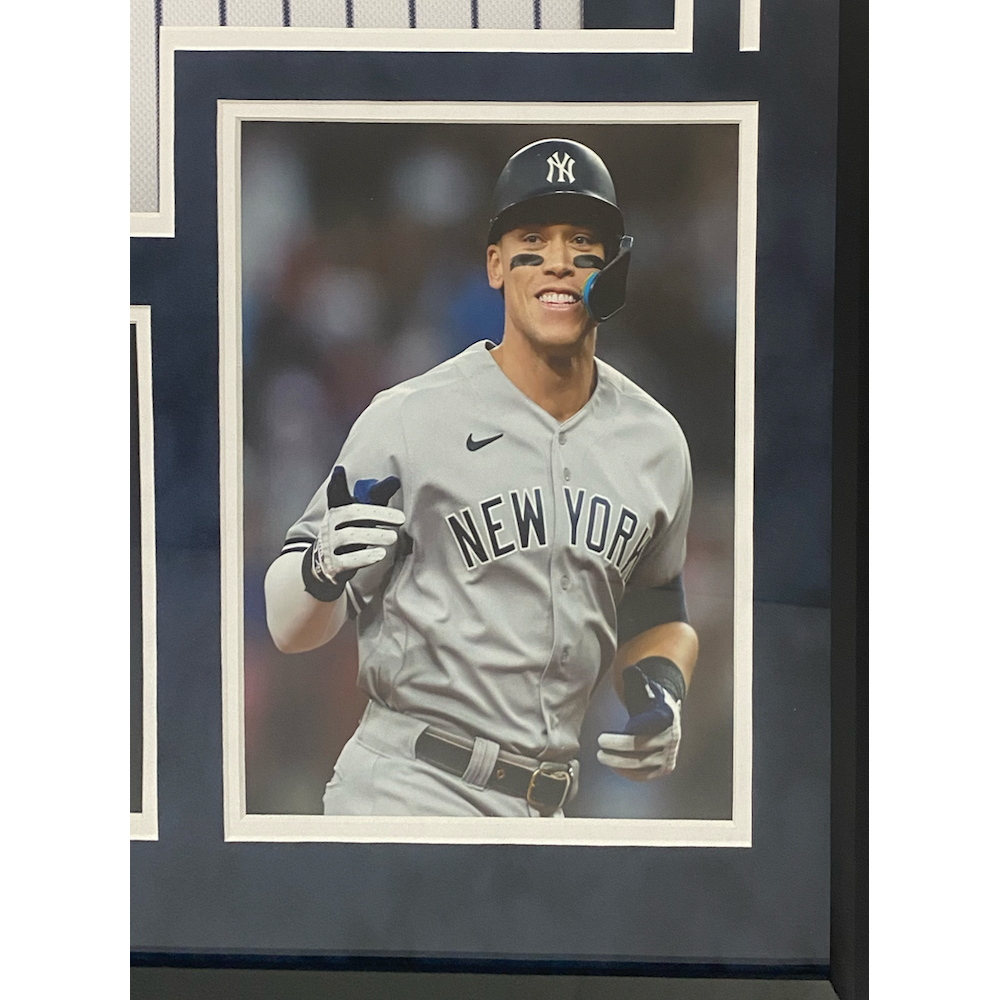 Aaron Judge Autographed Yankees Authentic Framed Jersey w/ Monitor Fanatics