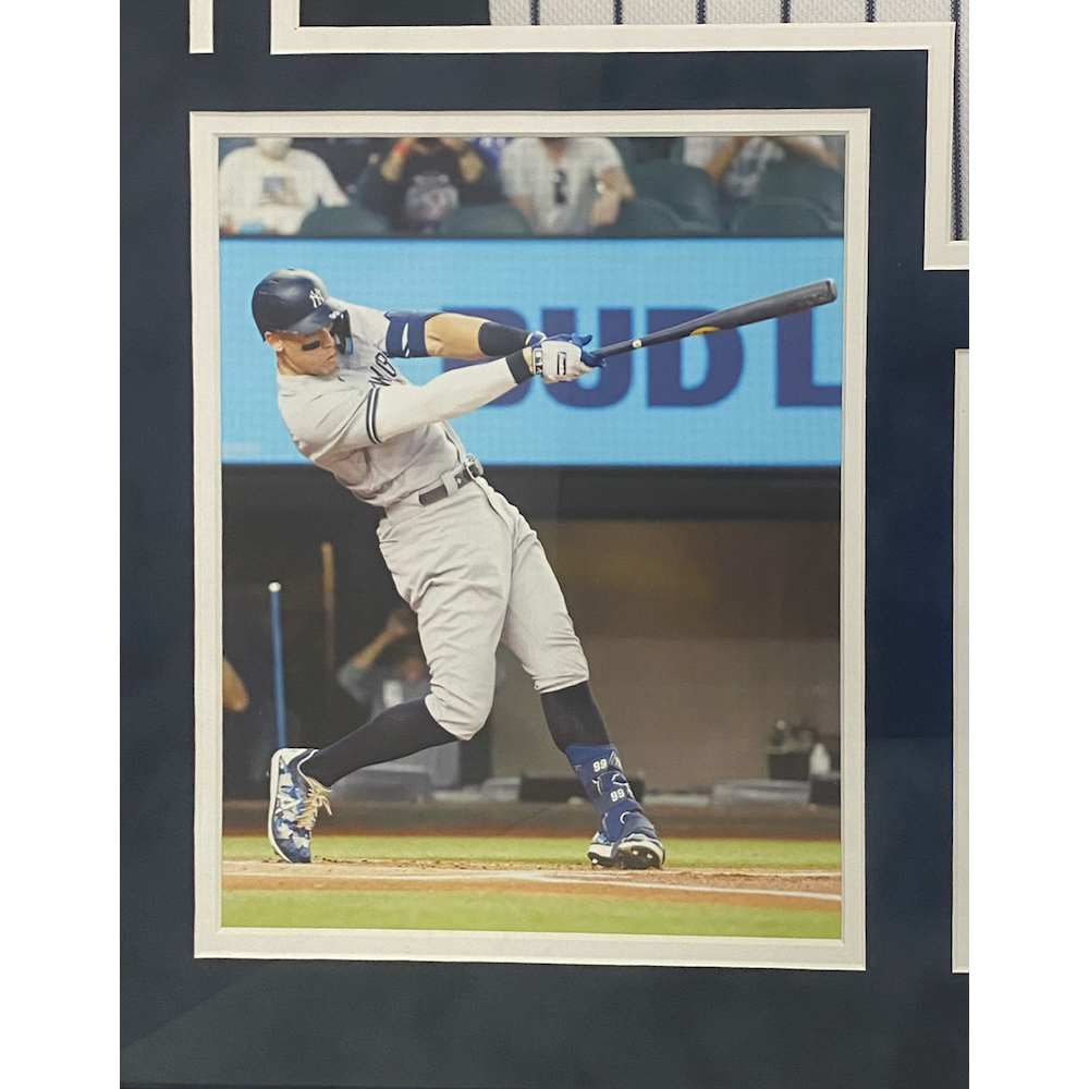 Aaron Judge Autographed Yankees Authentic Framed Jersey w/ Monitor Fanatics