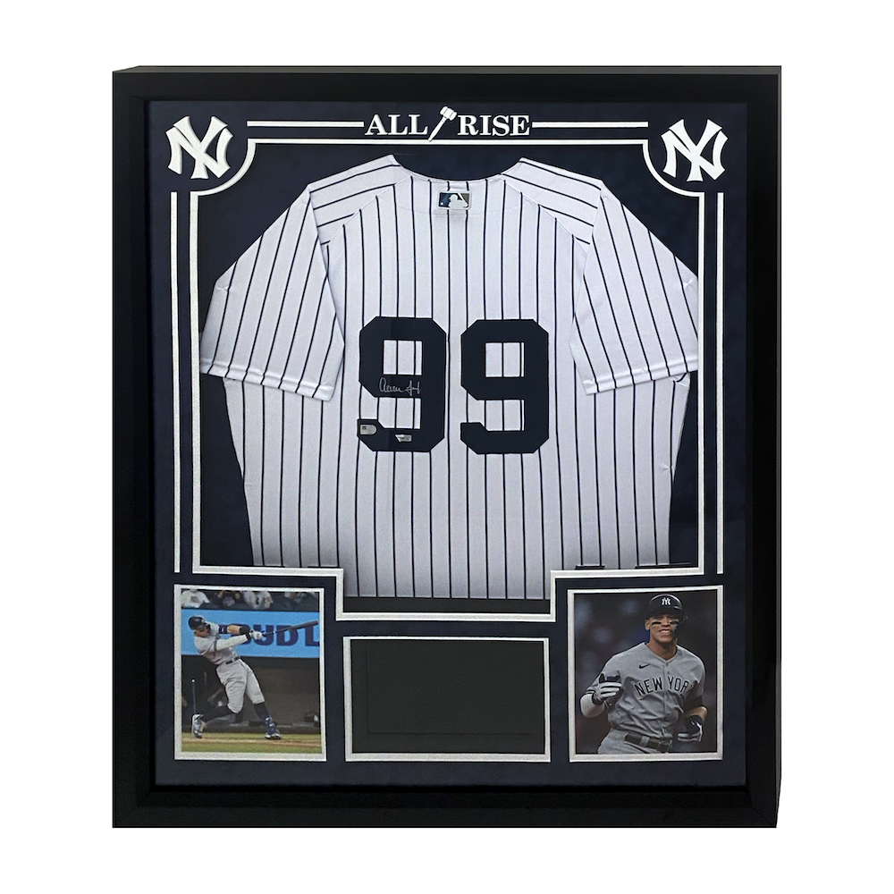 Aaron Judge Autographed Yankees Authentic Framed Jersey w/ Monitor Fanatics