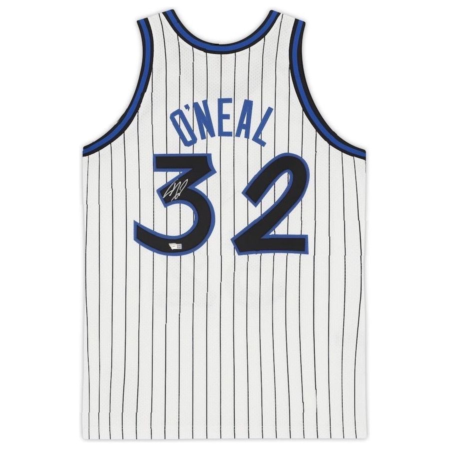 SHAQUILLE O'NEAL Autographed Orlando Magic White M&N Jersey FANATICS