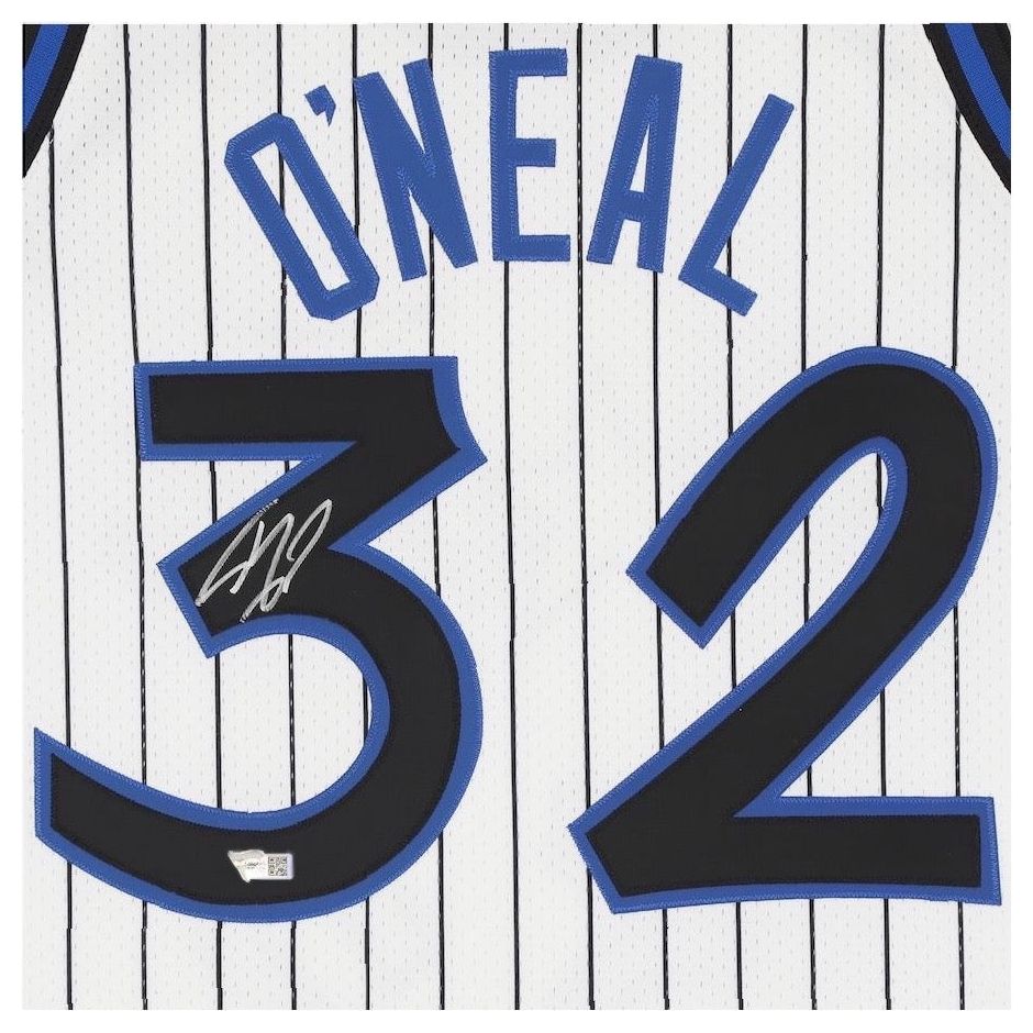 SHAQUILLE O'NEAL Autographed Orlando Magic White M&N Jersey FANATICS