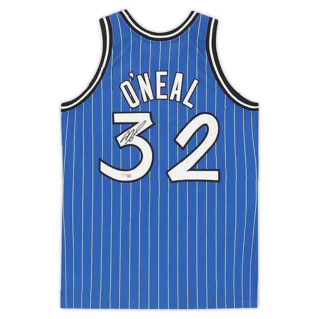 SHAQUILLE O'NEAL Autographed Orlando Magic Blue M&N Jersey FANATICS