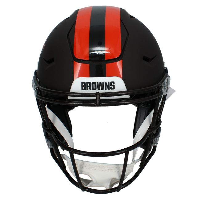 Myles Garrett Autographed Browns Alpha Dog Speedflex Authentic Helmet Beckett