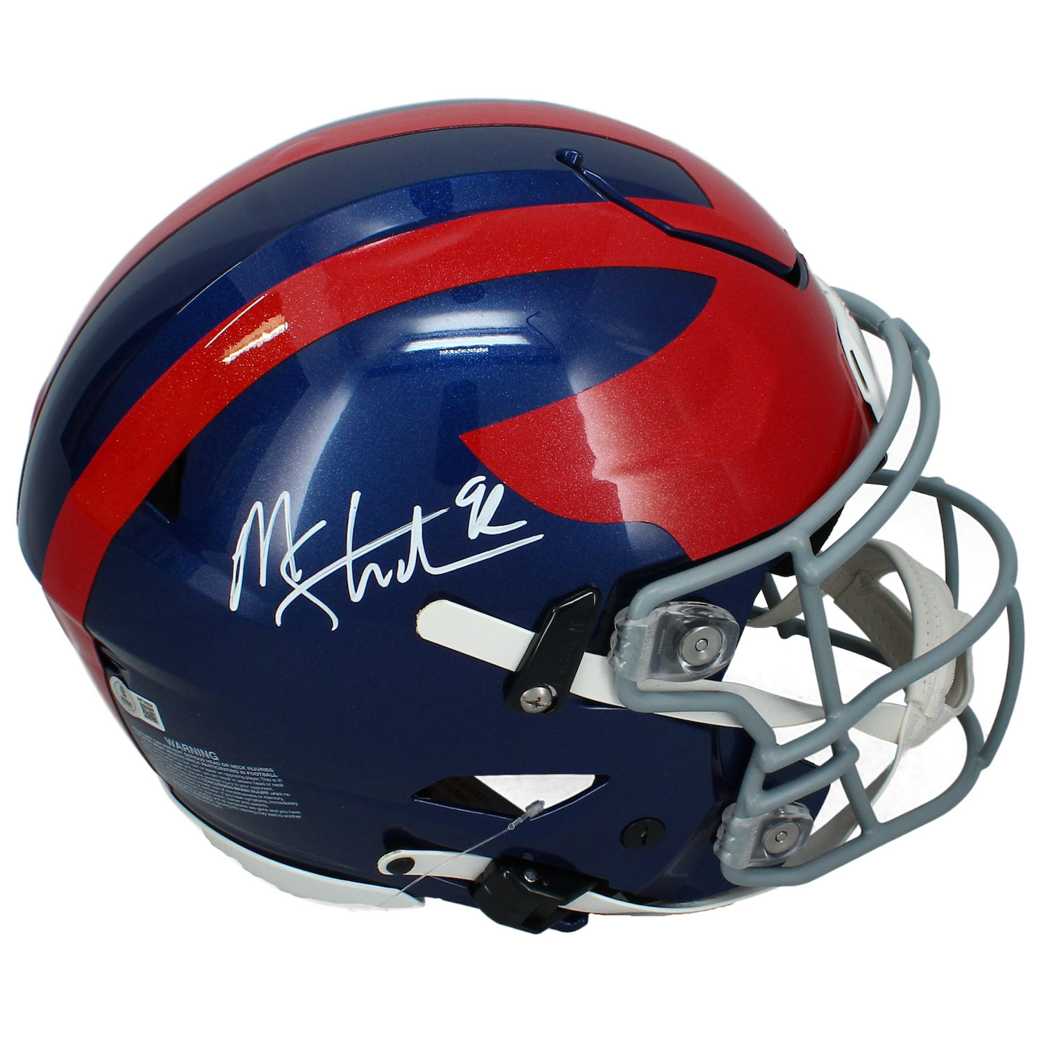 Michael Strahan Autographed New York Giants Alternate Speedflex Authentic Helmet Beckett