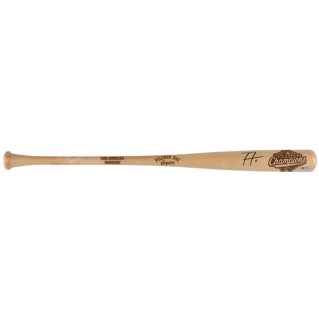 Freddie Freeman Autographed Dodgers 2025 World Series Logo Engraved Bat Fanatics