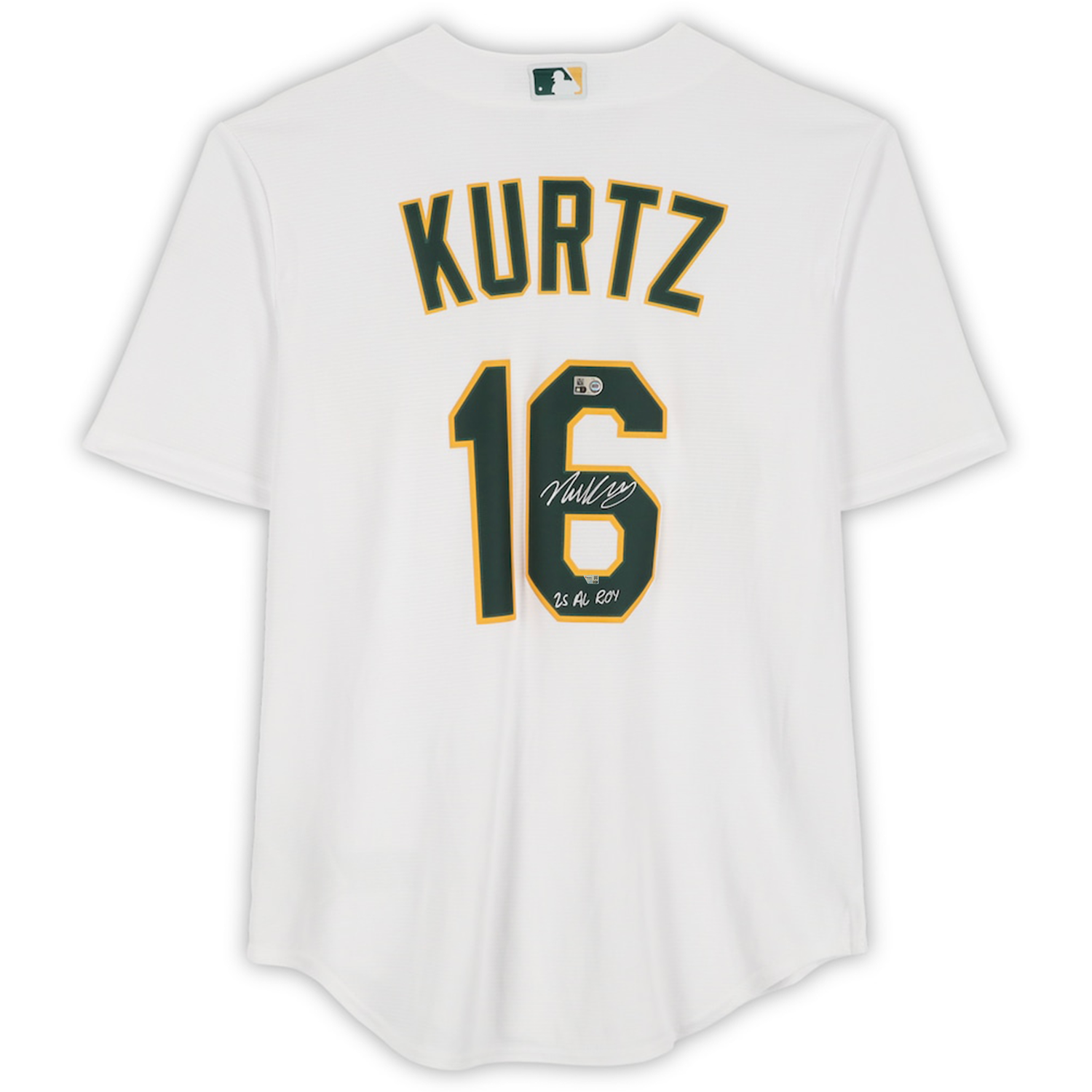 Nick Kurtz Autographed "25 AL ROY" Oakland Athletics Nike White Replica Jersey Fanatics