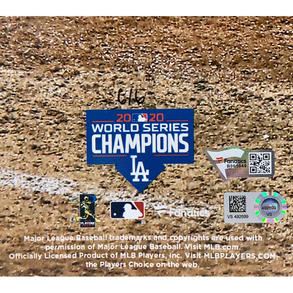 COREY SEAGER Autographed Los Angeles Dodgers WS Statistic 16" x 20" Photograph FANATICS LE 6/6