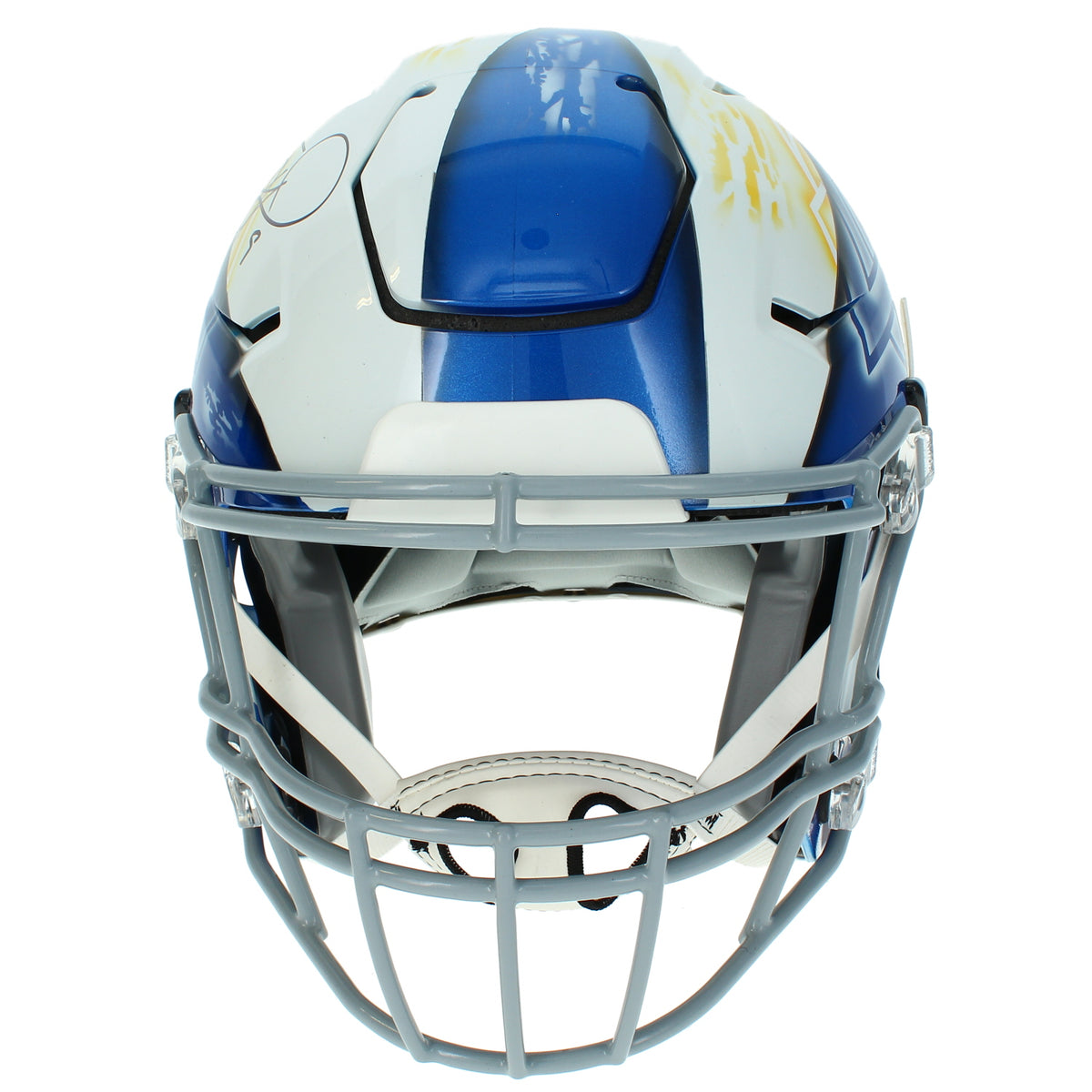 Matthew Stafford Autographed Los Angeles Rams Blue/White Custom Painted RIPPED Speedflex Authentic Helmet Beckett
