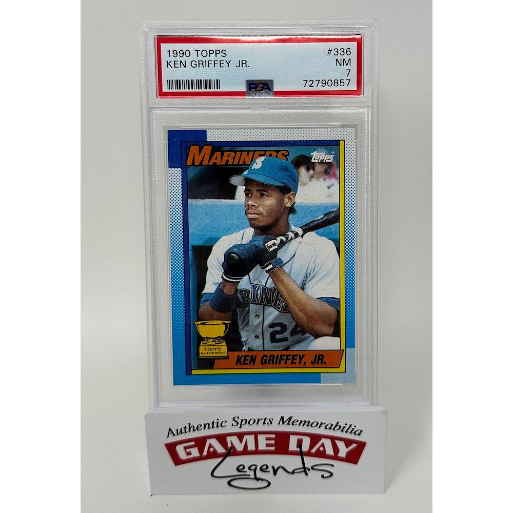 Ken Griffey Jr. Seattle Mariners 1990 Topps #336 Trading Card PSA NM 7
