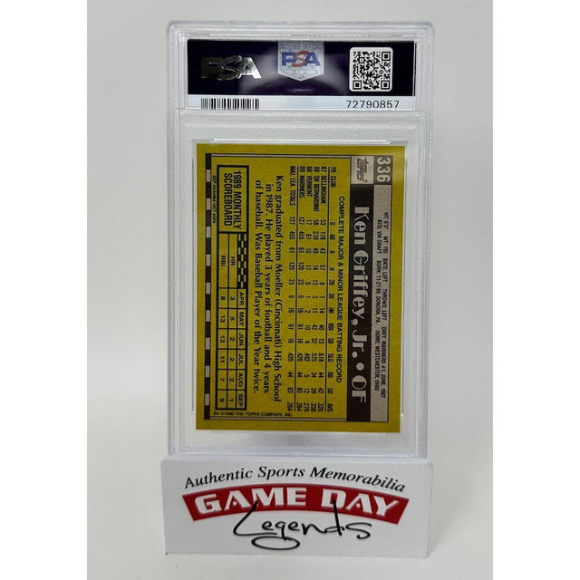 Ken Griffey Jr. Seattle Mariners 1990 Topps #336 Trading Card PSA NM 7