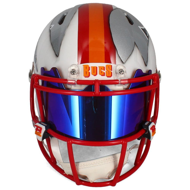 TOM BRADY Autographed Patriots/Bucs "Most SB MVP's" Ripped Speed Authentic Helmet TRISTAR