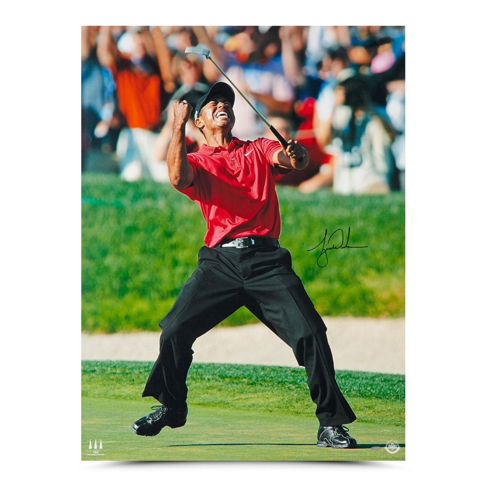TIGER WOODS Autographed 2008 US Open Champ 30" x 40" Photograph UDA