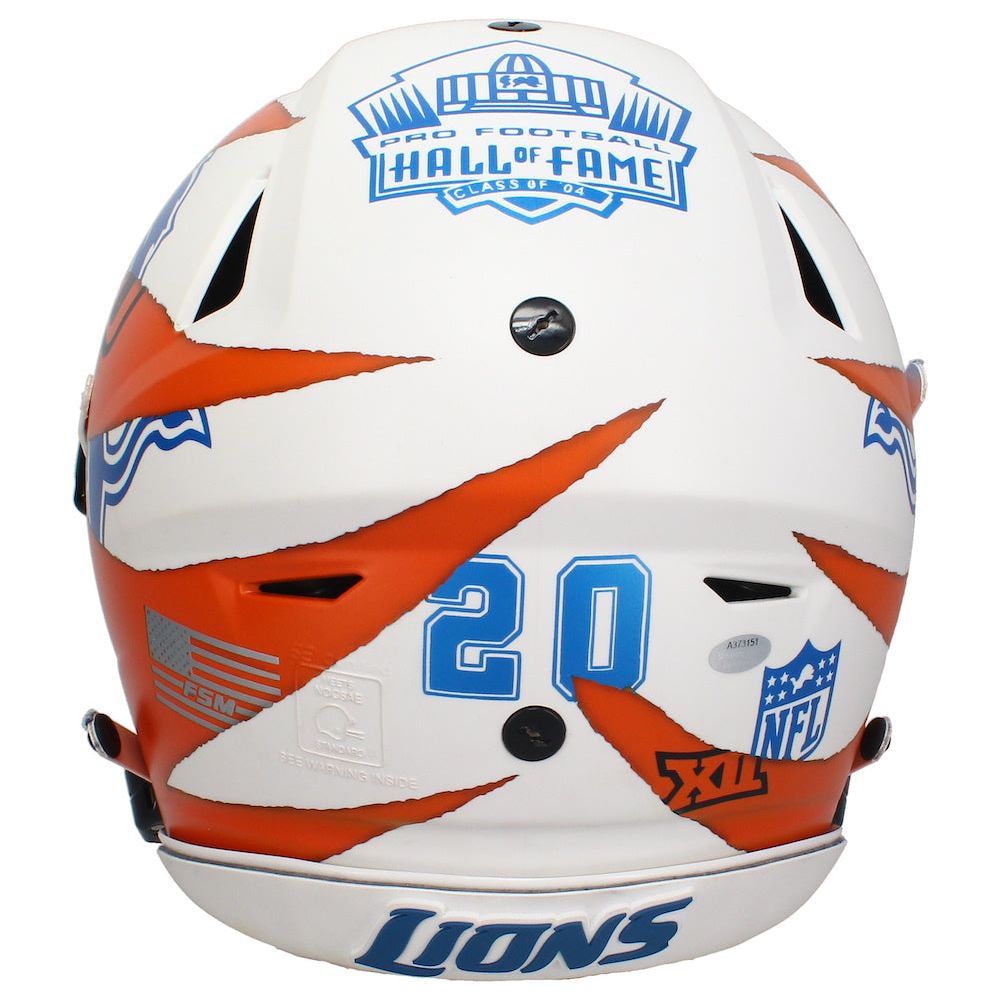 Barry Sanders Autographed FSM Ripped OSU / Lions Speed Flex Helmet Schwartz Holo