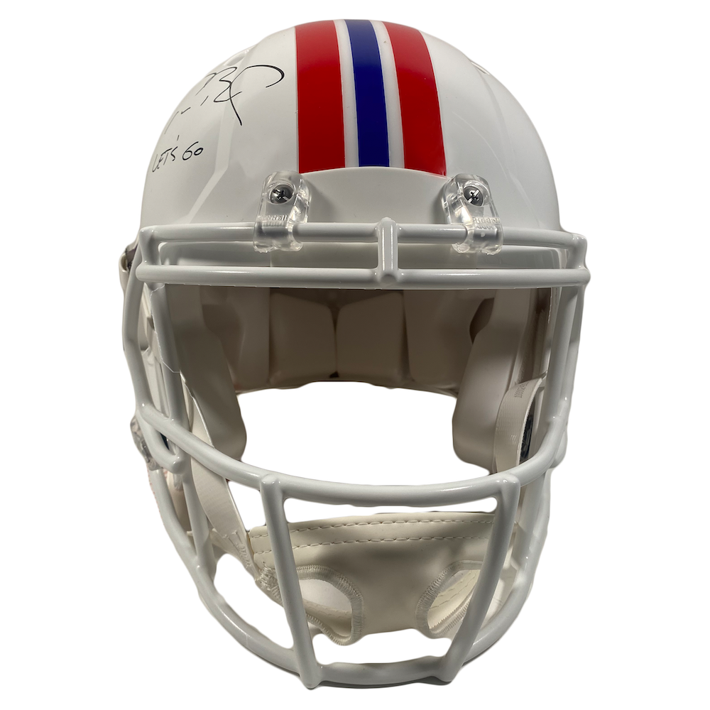 TOM BRADY Autographed "Let's Go" Authentic Patriots TB Helmet FANATICS LE 1/12