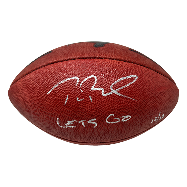 TOM BRADY Autographed "Let's Go" Bucs Metallic Logo Football FANATICS LE 12/12