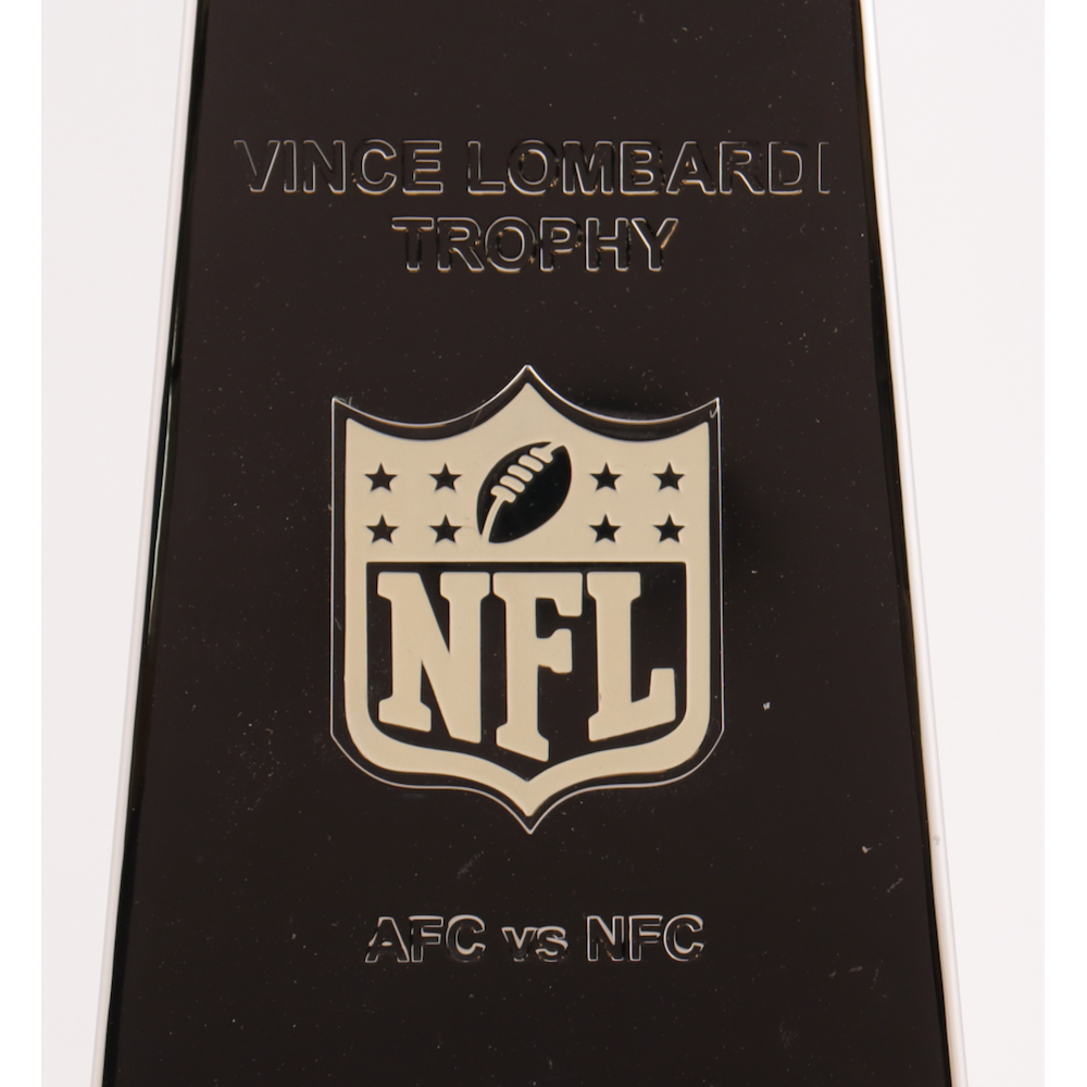 Tom Brady Autographed Buccaneers Painted Lombardi Trophy Beckett LE 12