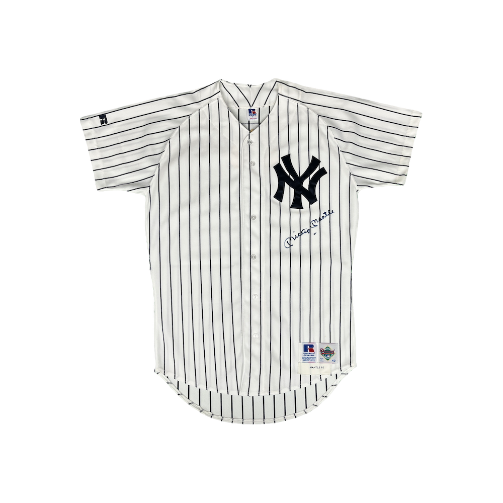 MICKEY MANTLE Autographed New York Yankees Diamond Collection Jersey PSA / JSA