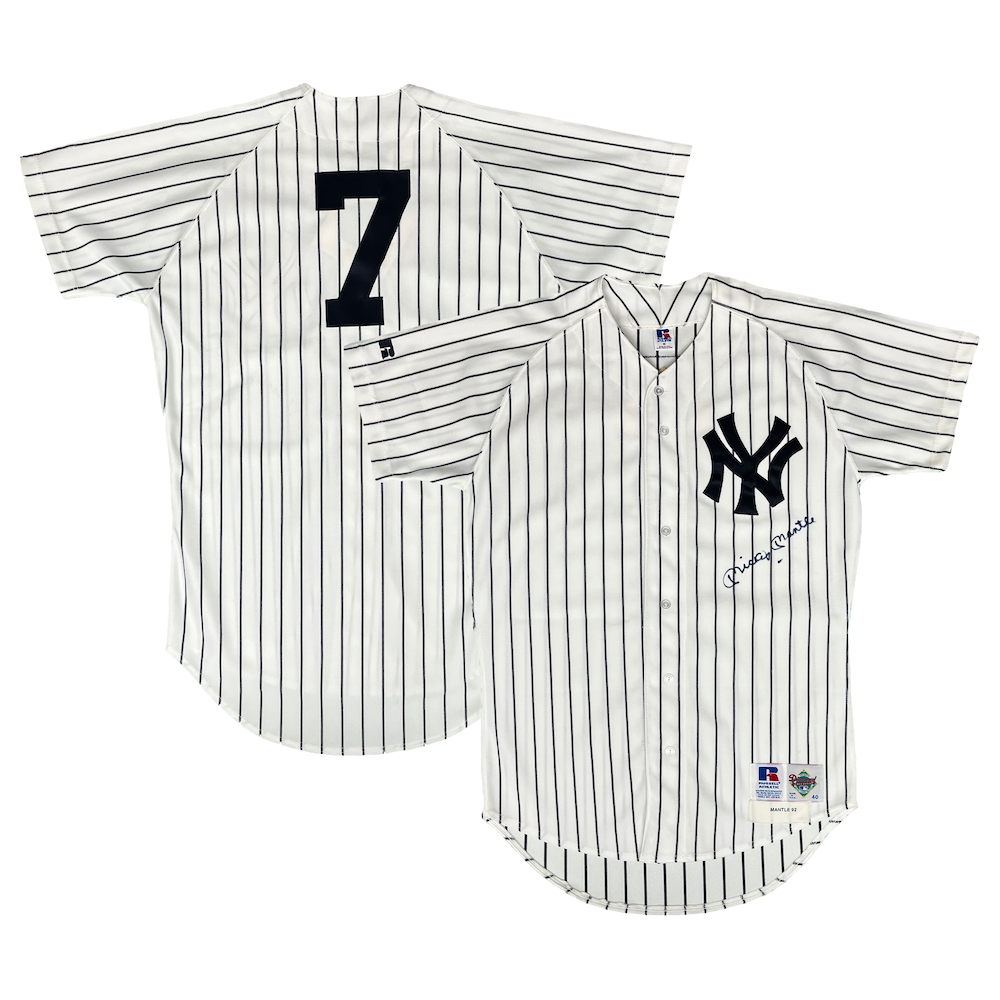 MICKEY MANTLE Autographed New York Yankees Diamond Collection Jersey PSA / JSA