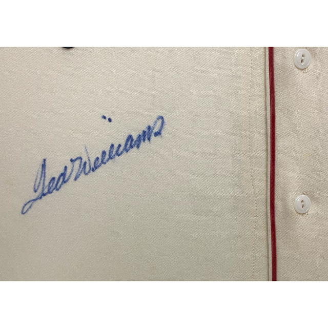 Ted Williams Autographed Boston Red Sox Authentic M&N 32" x 42" Framed Jersey PSA/DNA