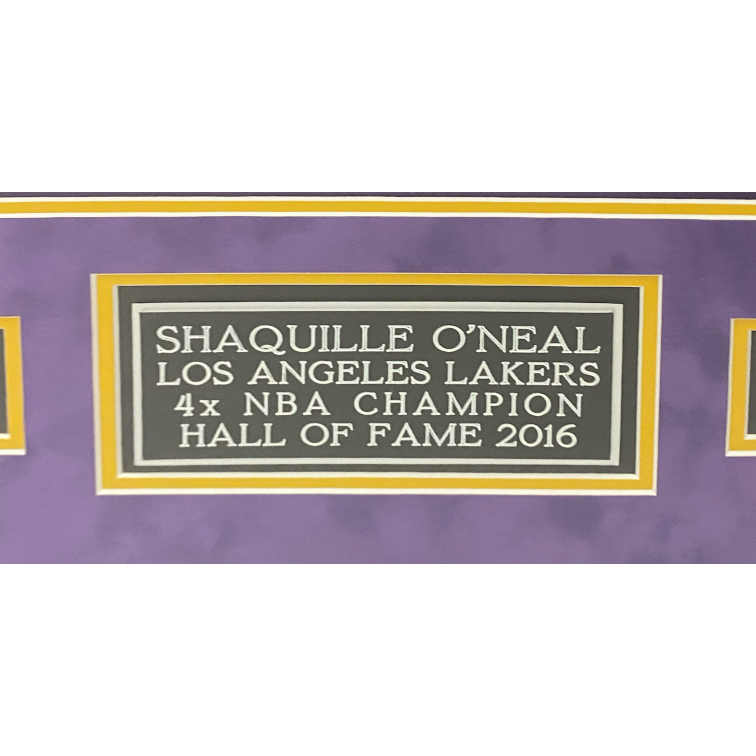 Shaquille O'Neal Autographed Los Angeles Lakers Framed Purple Jersey Fanatics