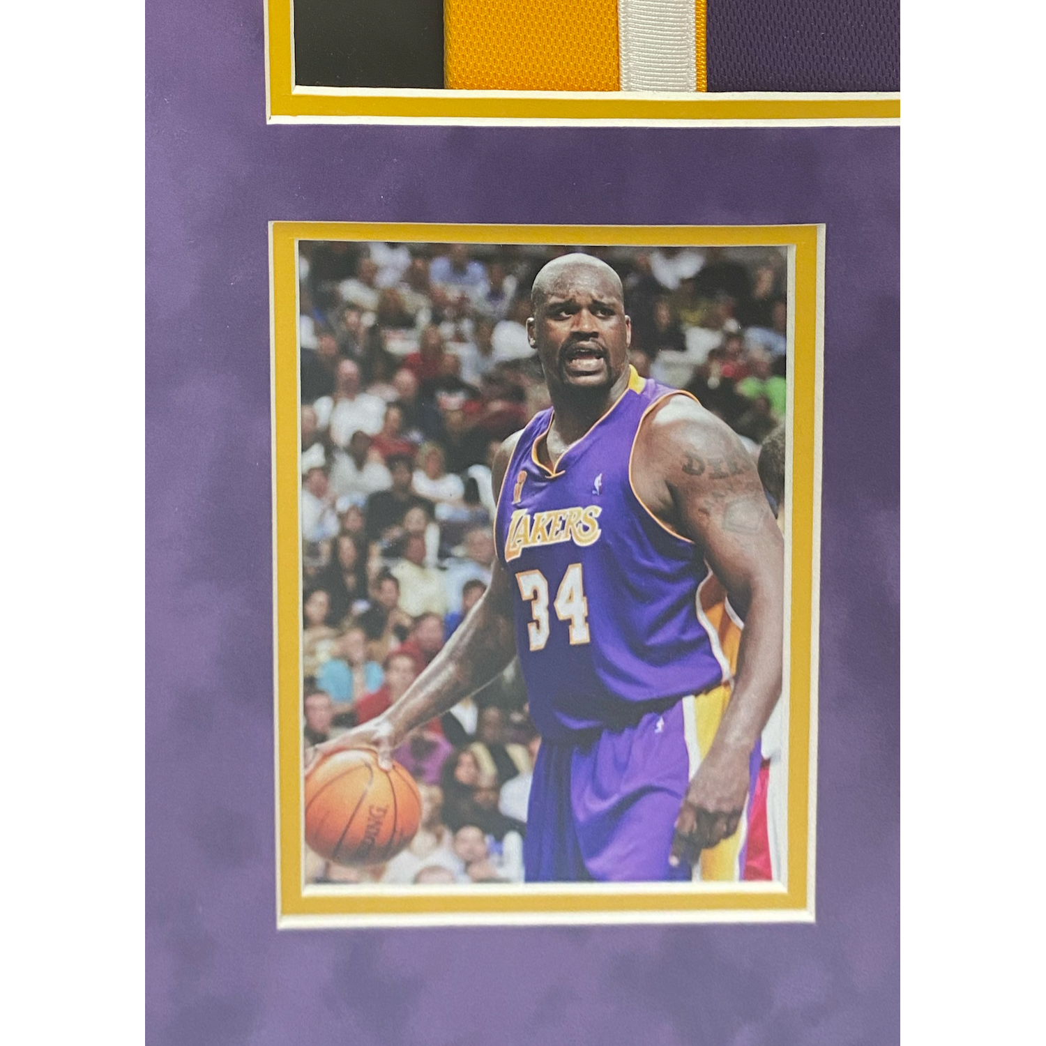 Shaquille O'Neal Autographed Los Angeles Lakers Framed Purple Jersey Fanatics
