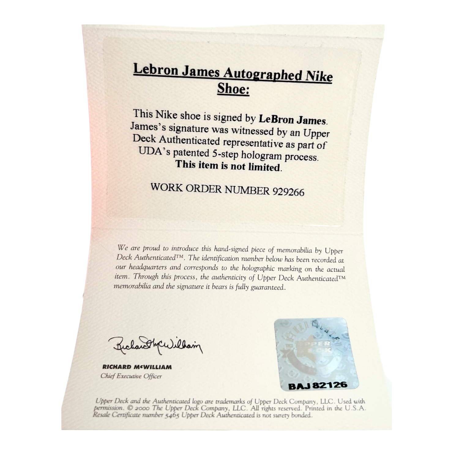 Lebron James Autographed Navy Blue / White Nike LeBron Soldier Nine UDA