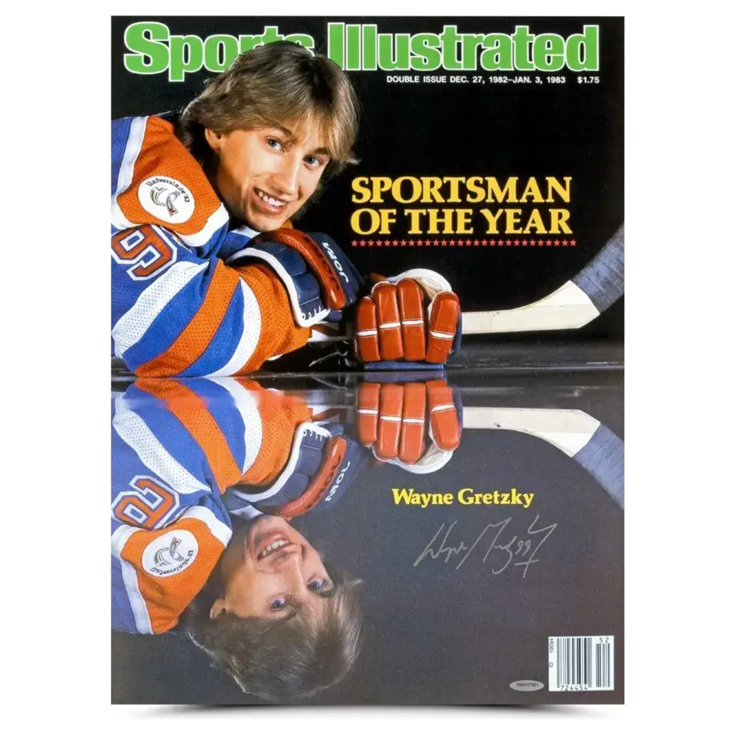 Wayne Gretzky Autographed Edmonton Oilers "Sportsman of the Year" 15" x 20" Cover Photo UDA
