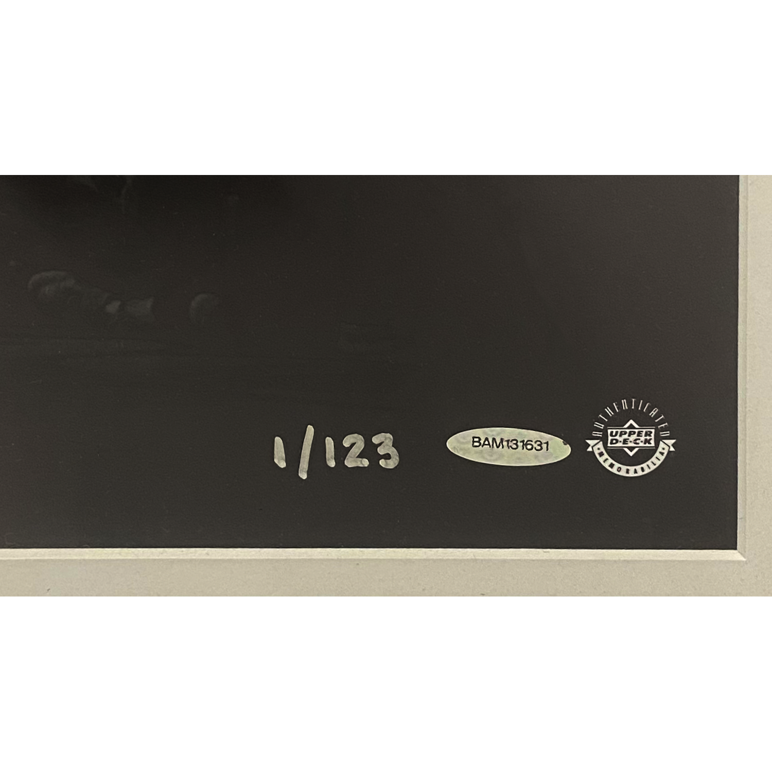 Michael Jordan Autographed "Kiss Rim 180" 36" x 18" Framed Photo UDA LE 1/123