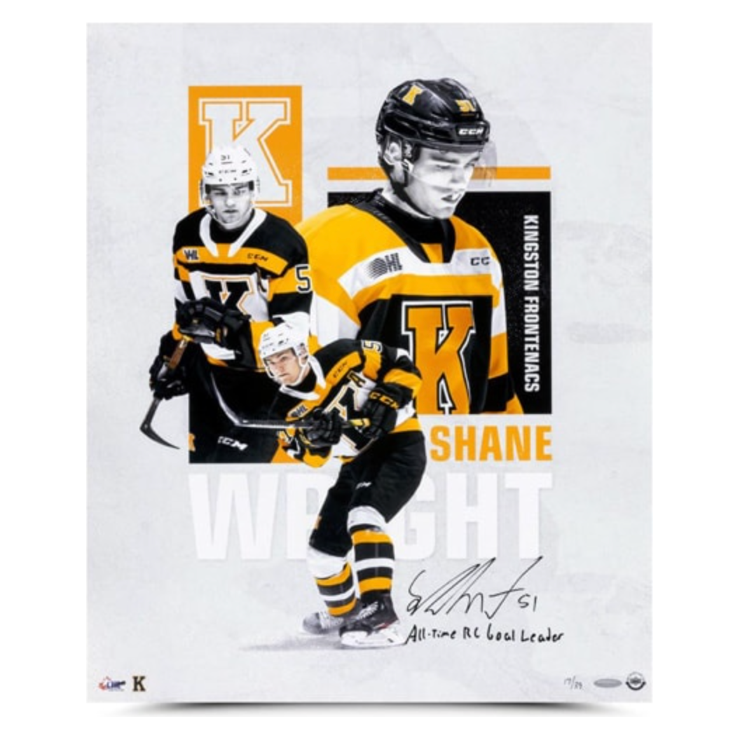 Shane Wright Autographed "All-Time RC Goal Leader" 16" x 24" Photo UDA LE 39