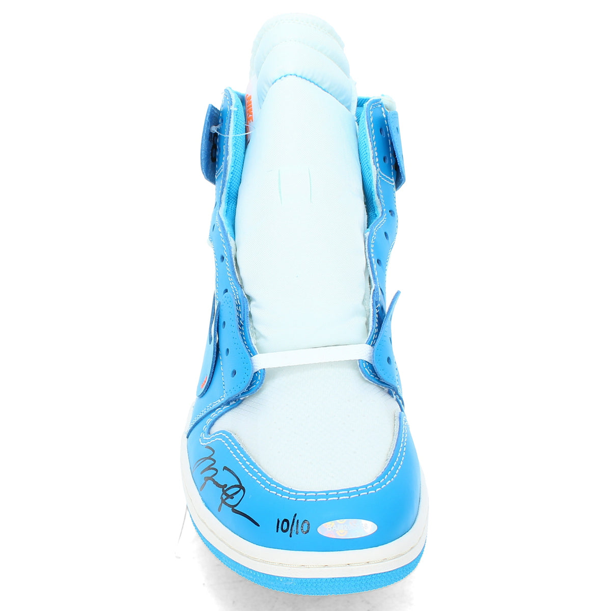 Michael Jordan Autographed Nike Air Jordan 1 Retro High Off-White "UNC" Shoes LE 10/10 UDA