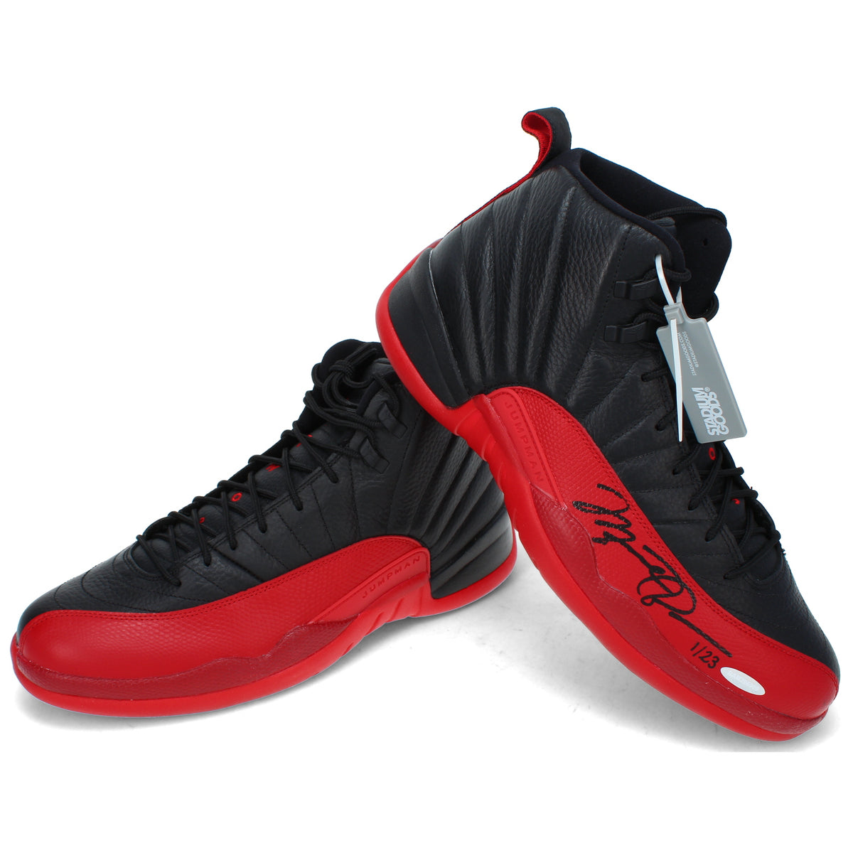 Michael Jordan Autographed Nike Air Jordan 12 Retro Flu Game Shoes LE 1/23 UDA