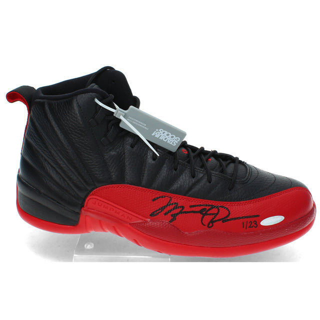 Michael Jordan Autographed Nike Air Jordan 12 Retro Flu Game Shoes LE 1/23 UDA