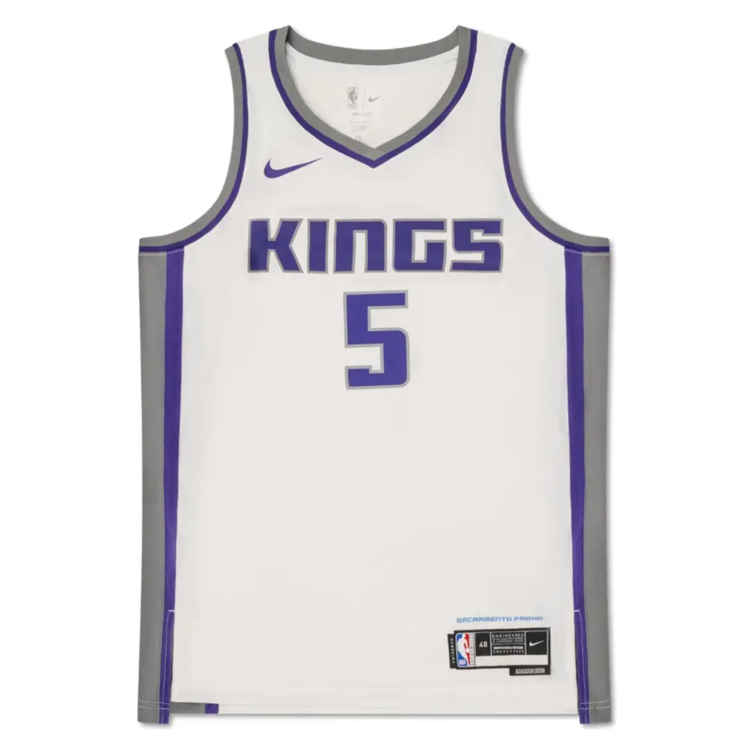 De'Aaron Fox Autographed 'Clutch POTY' Sacramento Kings Nike White Jersey UDA LE 1/50