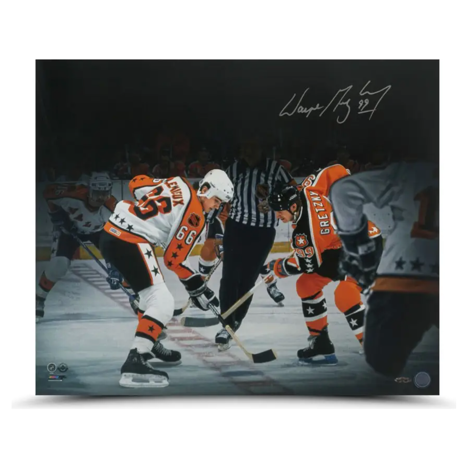 Wayne Gretzky Autographed "All Star Face-Off" 20" x 24" Photograph UDA