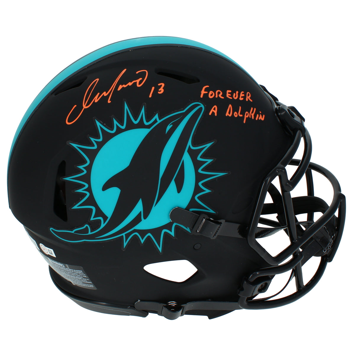 Dan Marino Autographed/Inscribed "Forever A Dolphin" Miami Dolphins Eclipse Speed Authentic Helmet Beckett