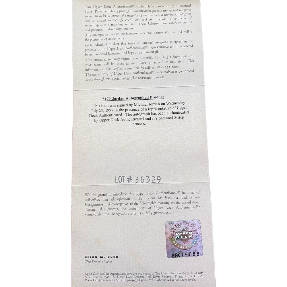 Michael Jordan Autographed Chicago Bulls Authentic Spalding Basketball UDA