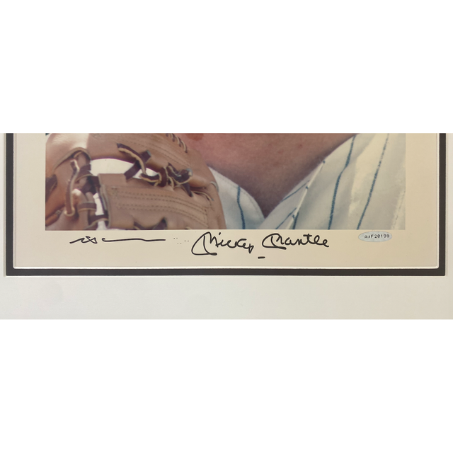 Mickey Mantle Autographed New York Yankees 16" x 20" Lithograph UDA