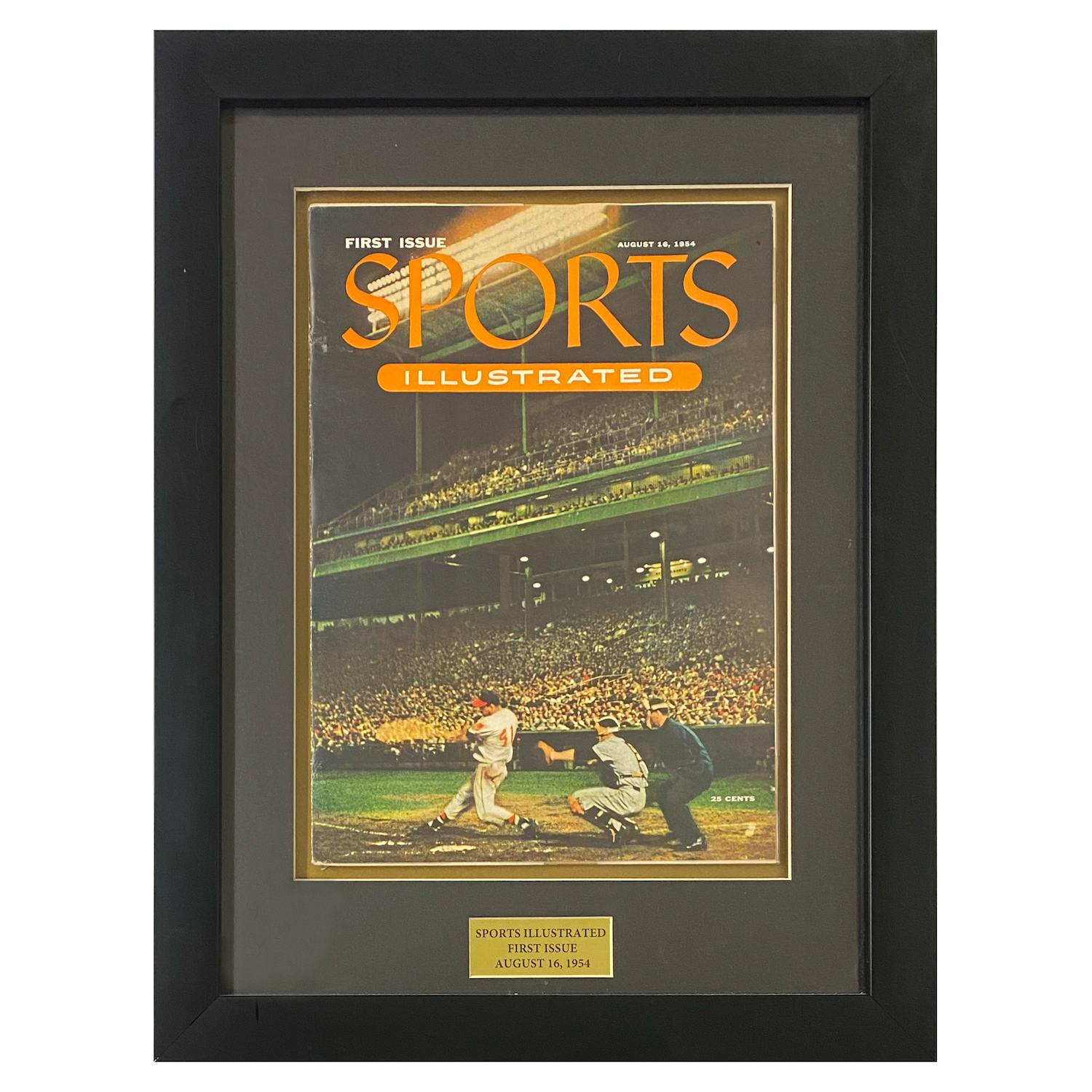 Sports Illustrated First Issue August 16th, 1954 (Eddie Matthews) Braves 14" x 20" Framed Display