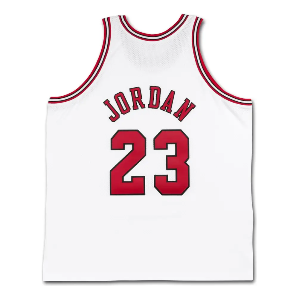 Michael Jordan Autographed Chicago Bulls 'Career Stats' Embroidered White Jersey UDA LE23