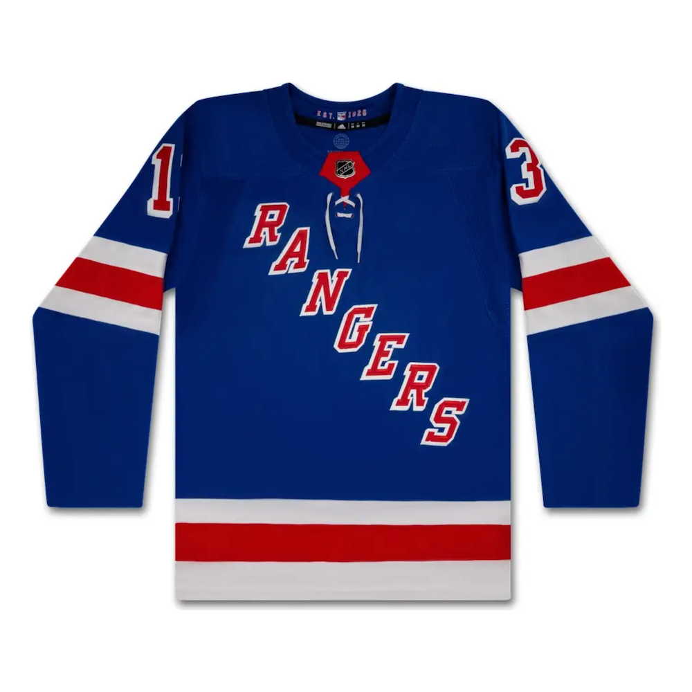 Alexis Lafrenière Autographed New York Rangers Authentic Blue Jersey UDA