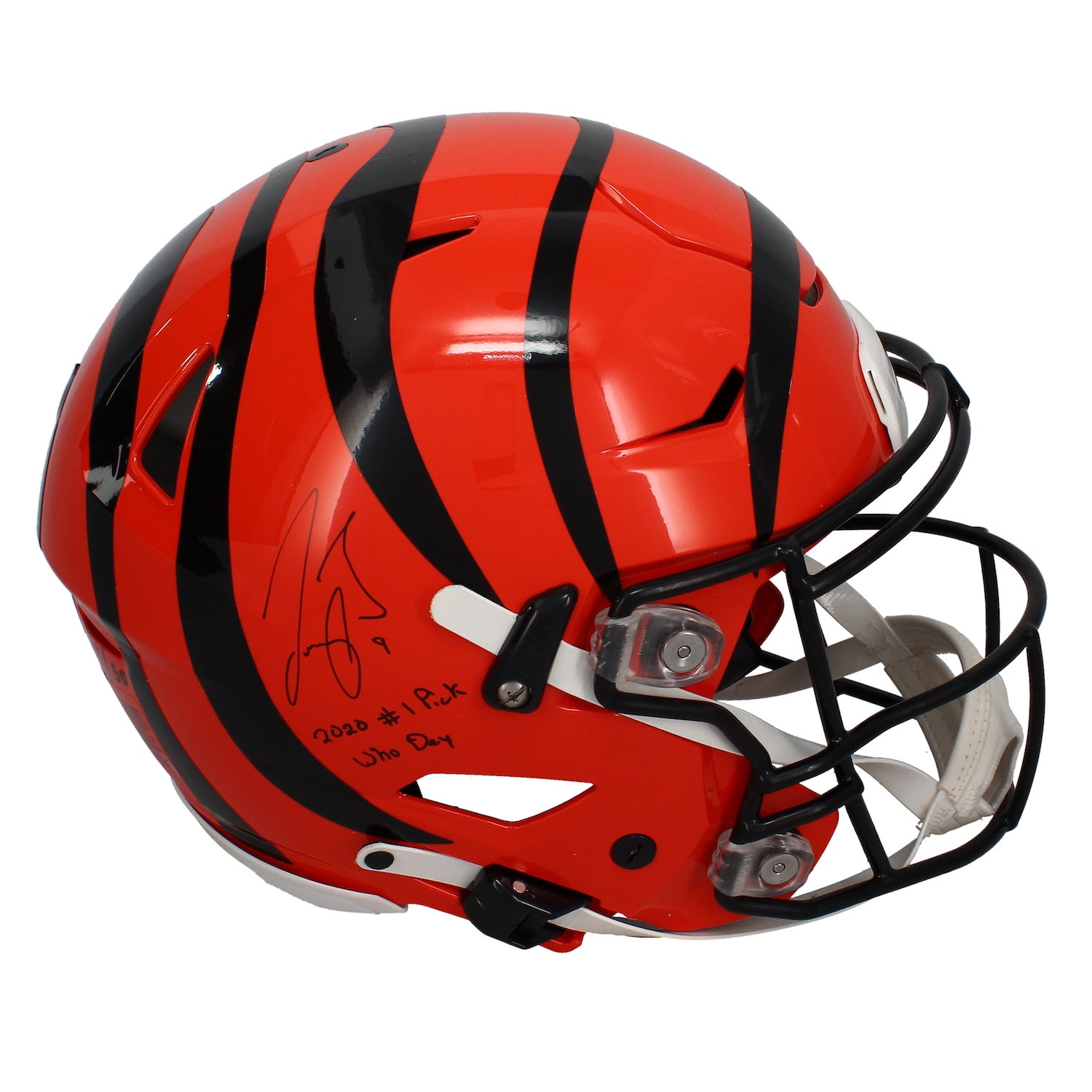 Joe Burrow Autographed Cincinnati Bengals "2020 #1 Pick Who Dey" SpeedFlex Helmet Fanatics LE 9/50