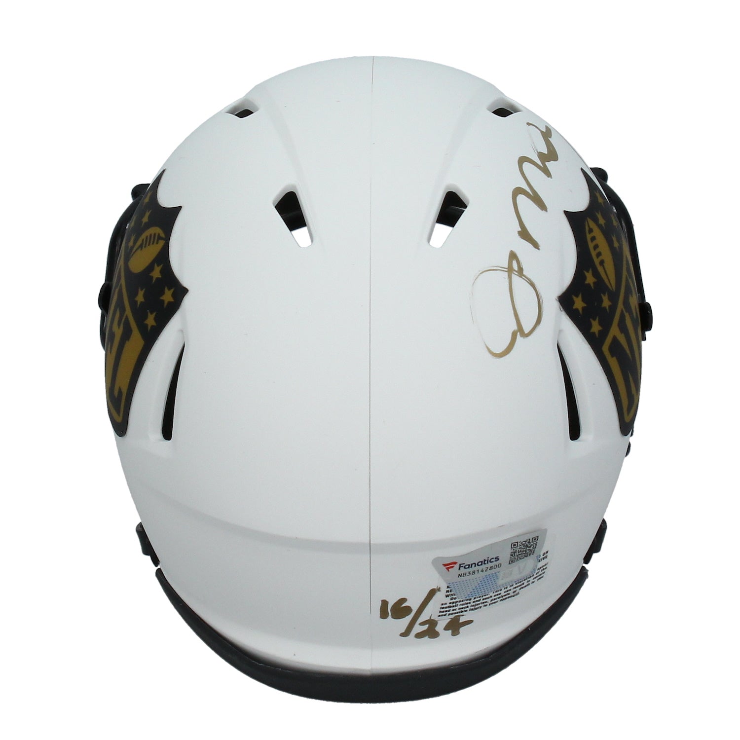 Tom Brady / Joe Montana NFL Shield Lunar Mini Speed Helmet Fanatics LE 16/24