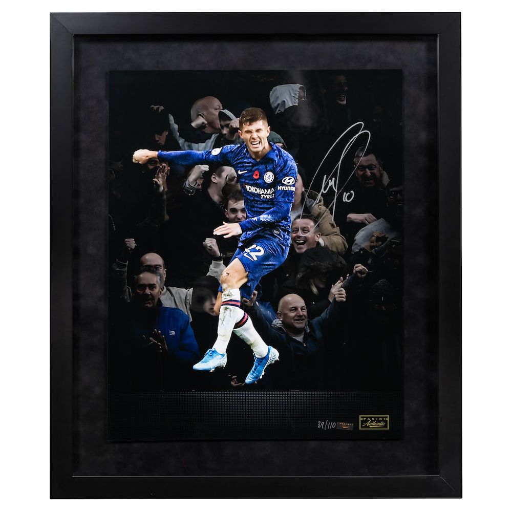 CHRISTIAN PULISIC Autographed "Intensity 16" x 20" Framed Photo PANINI LE 110