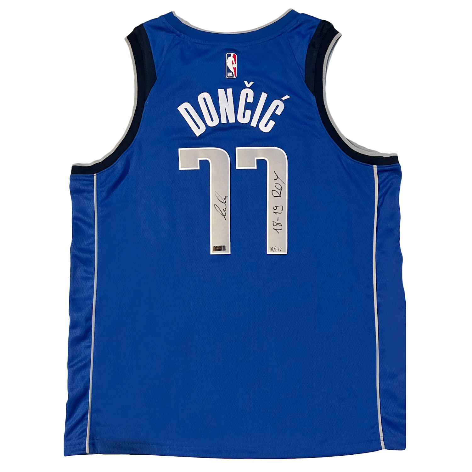 Luka Doncic Autographed "18/19 ROY" Dallas Mavericks Nike Jersey Panini LE 18/177