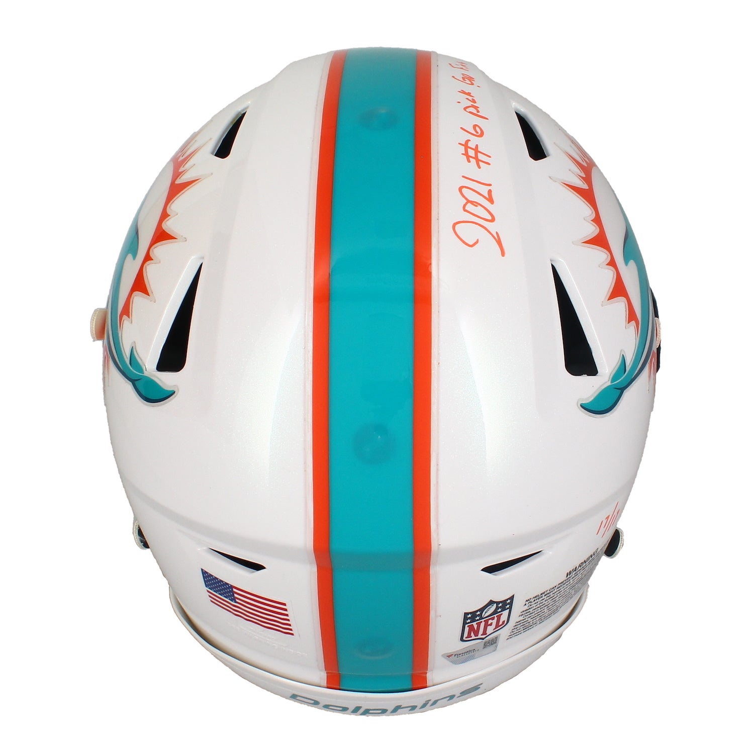 Jaylen Waddle Autographed Miami Dolphins "Go Fins" Authentic Speed Flex Helmet Fanatics LE 1/17