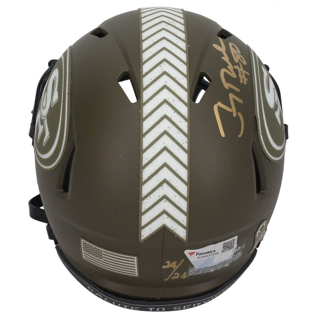 Joe Montana / Jerry Rice Autographed 49ers STS Mini Helmet Fanatics LE 24/24